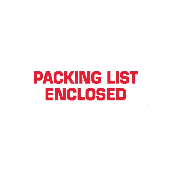 Tape Logic 2'' x 110 yds. - ''Packing List Enclosed'' Tape Logic Pre-Printed Carton Sealing Tape, 36PK T902P03 - main